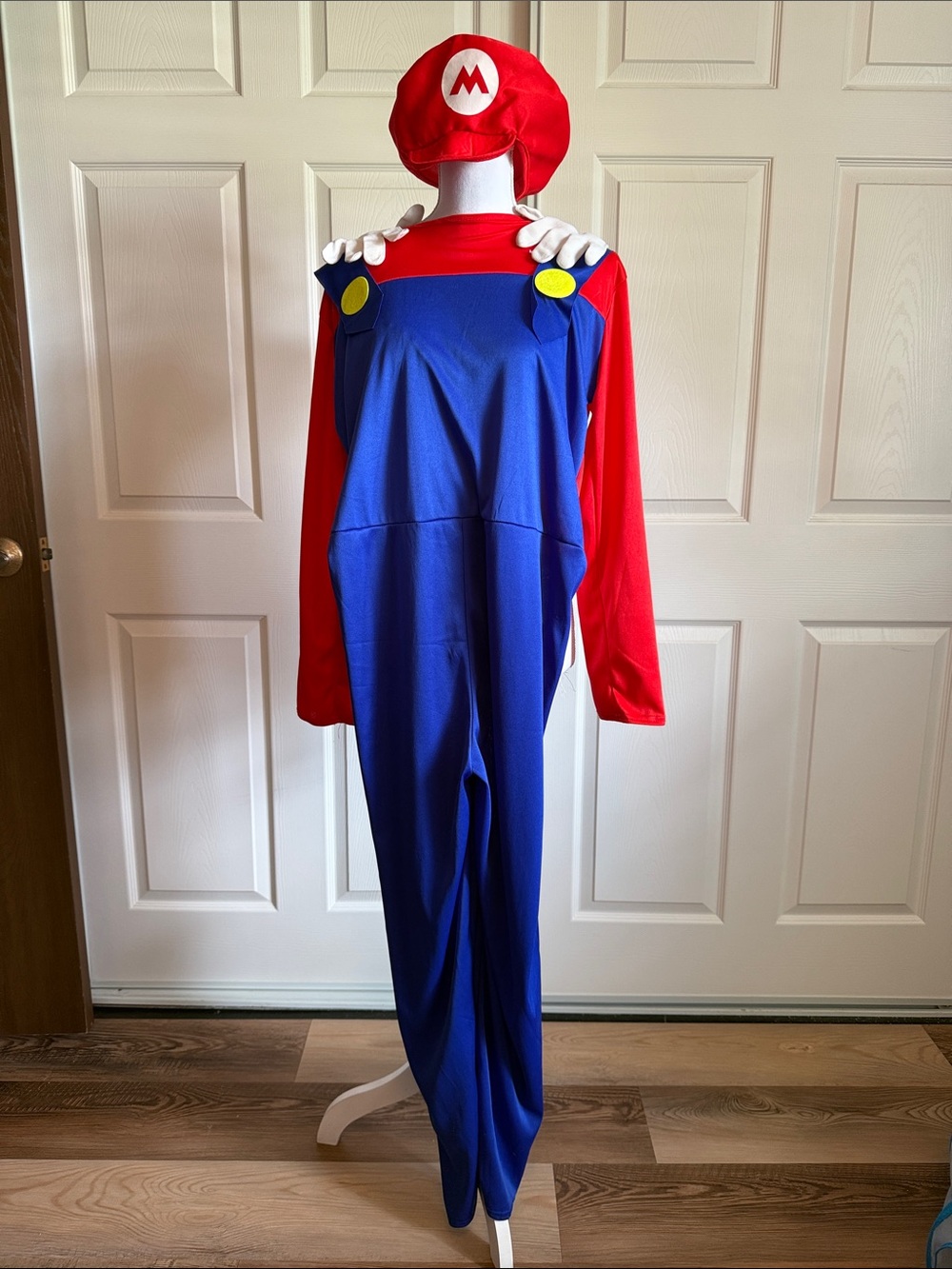 Men's Red and Blue Plumber-Style Halloween Costume